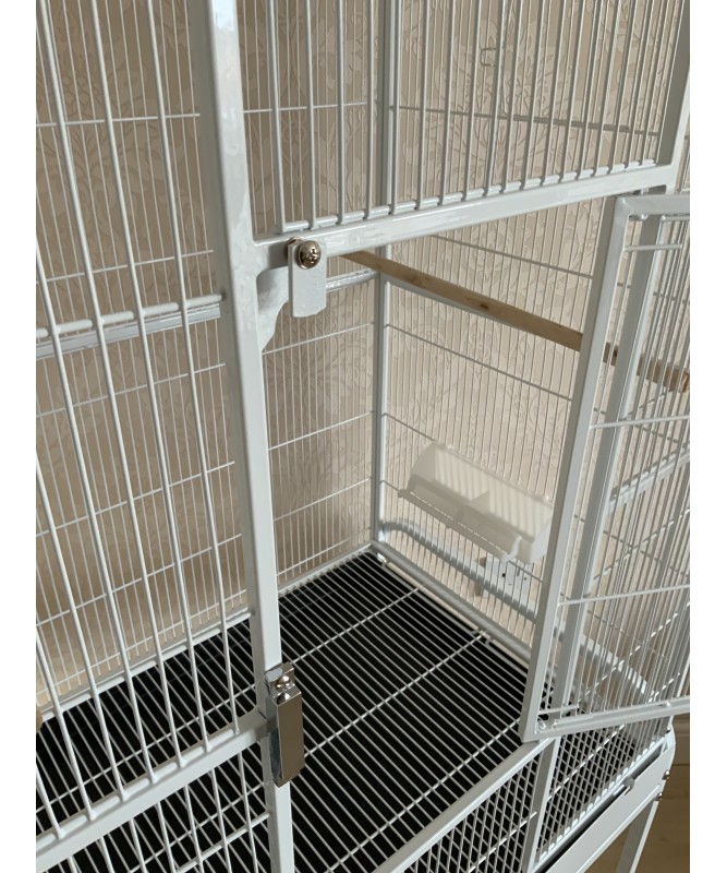 ParrotSupplies Florida Bird Cage With Stand White